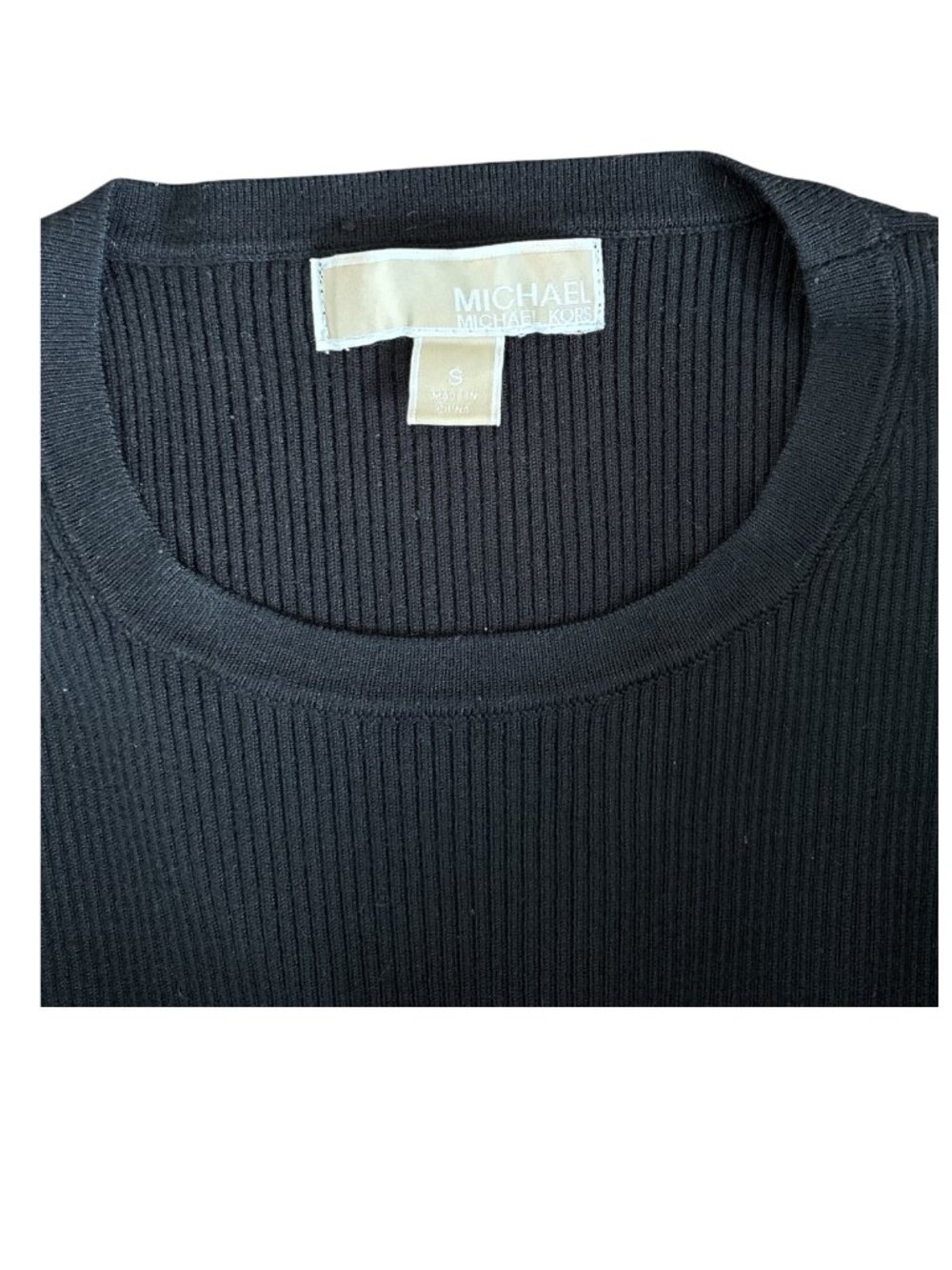 Michael Kors Long Sleeve Knit Sweater, Black, Size Small